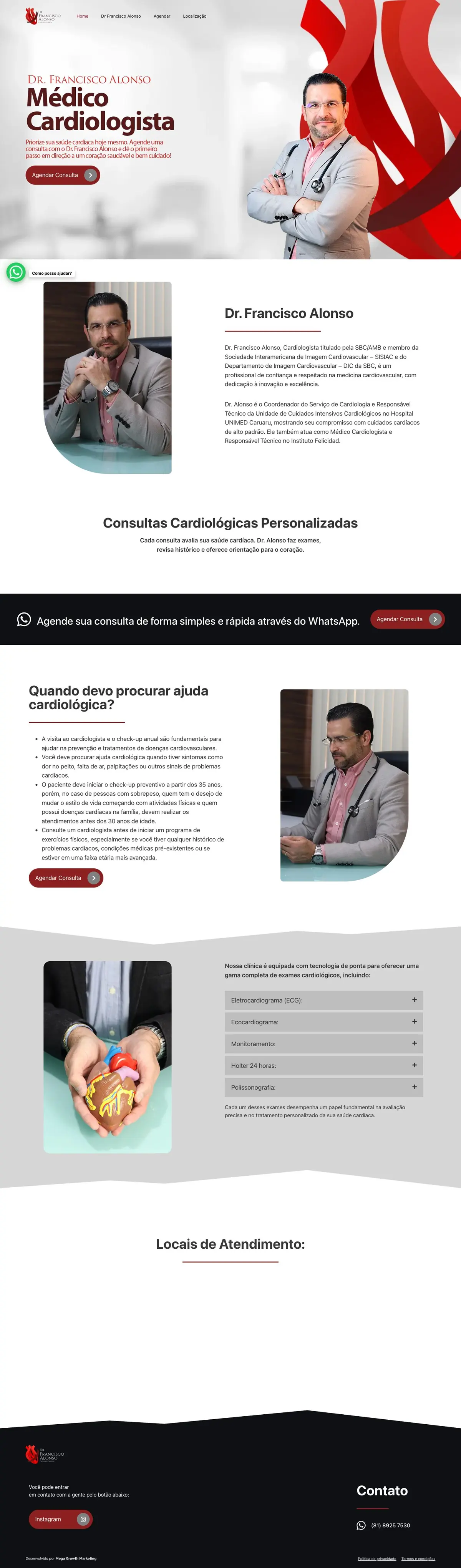 Site Dr. Francisco Alonso, página completa