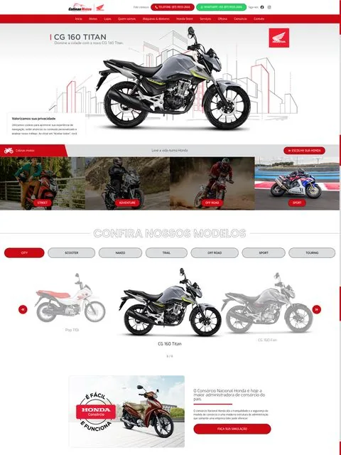 Prévia do site Colinas Motos