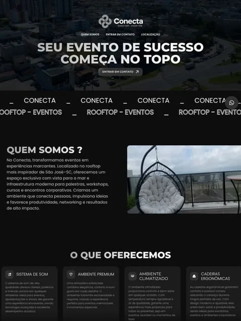 Prévia do site Conecta Rooftop