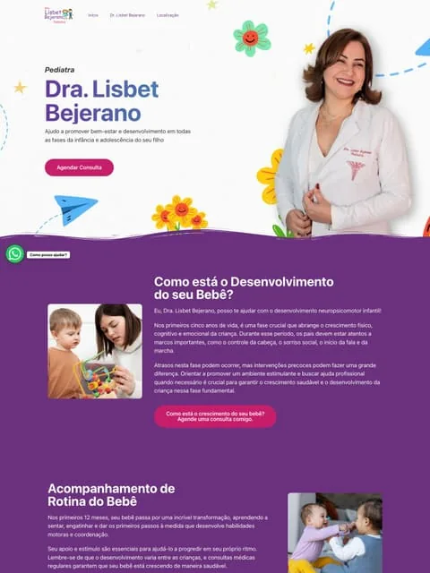 Prévia do site Dra. Lisbet Bejerano
