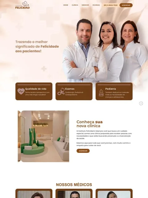 Prévia do site Instituto Felicidad